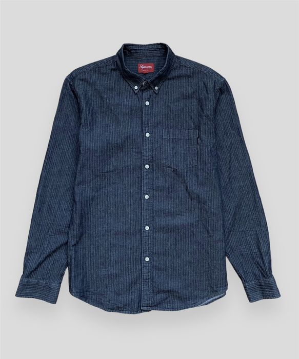 Supreme Supreme Grey Oxford Shirt | Grailed