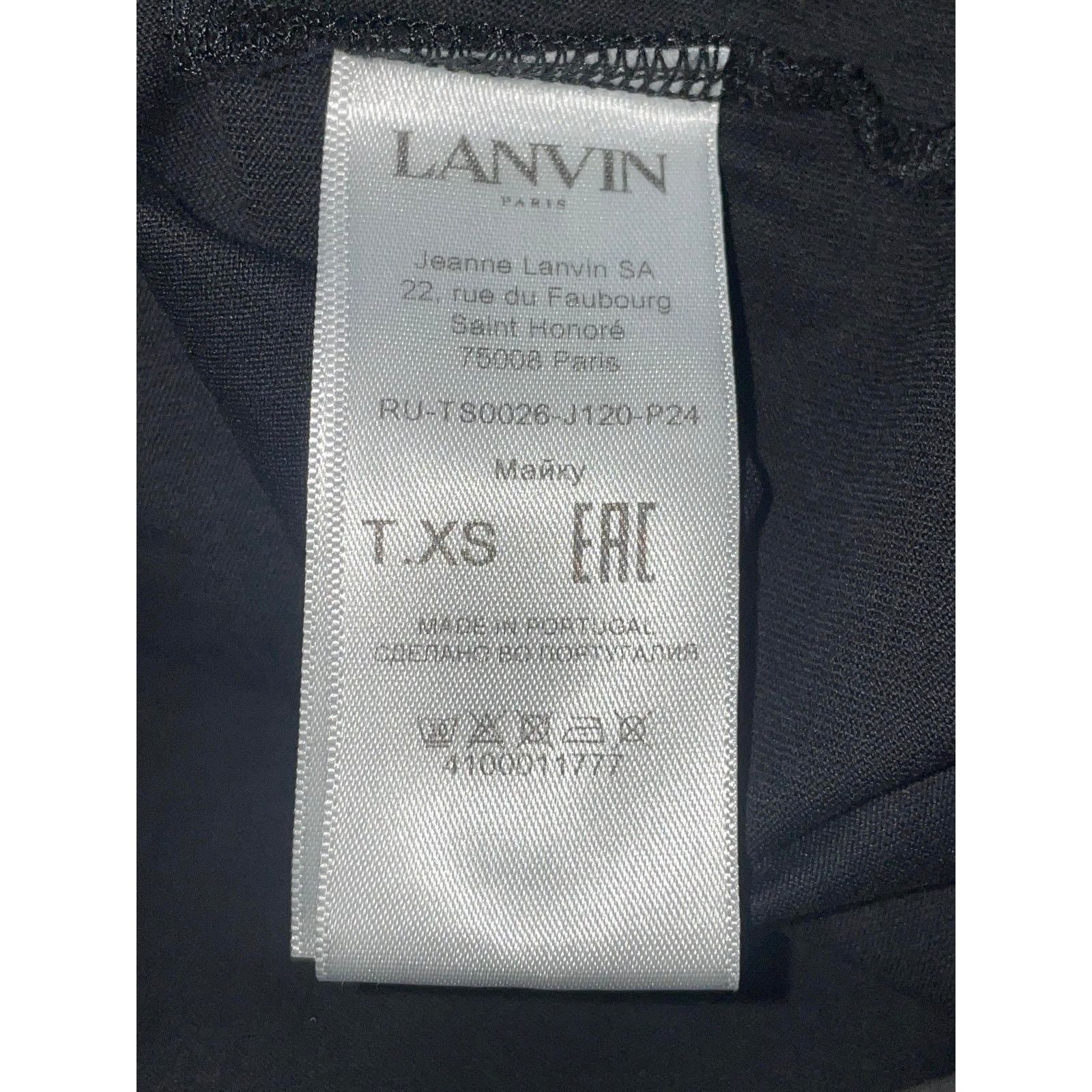 Lanvin Lanvin 'Floral' Black Tee Size US XS / EU 42 / 0 - 5 Thumbnail