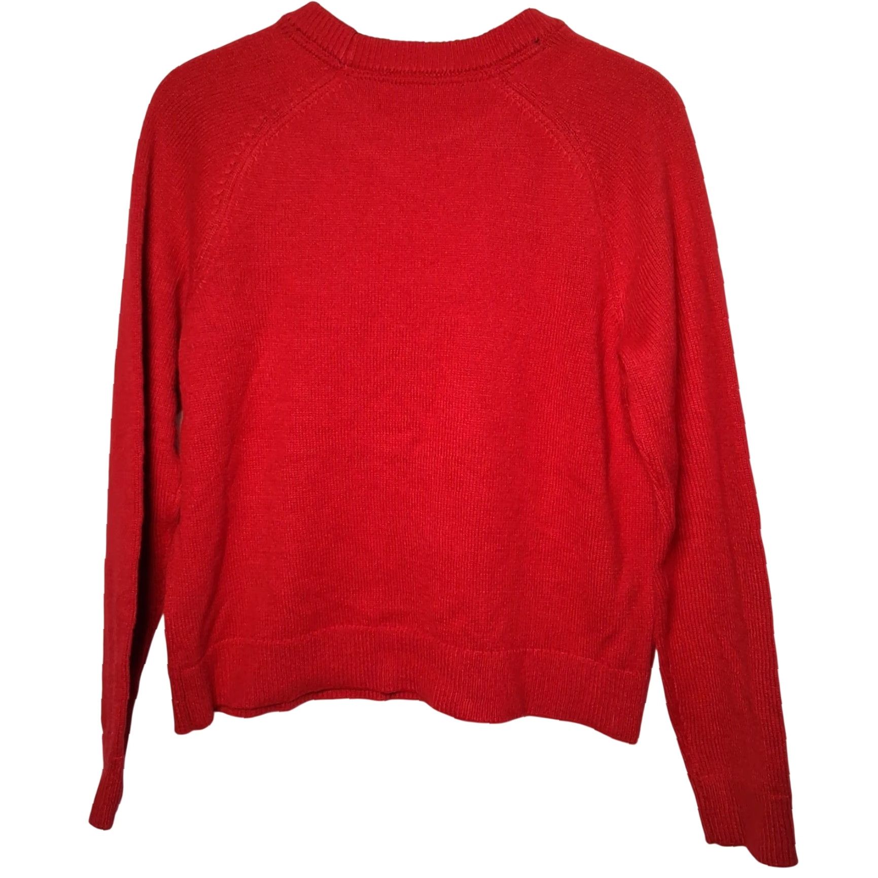 Tommy Hilfiger Tommy Hilfiger Sweater Women M/L Red Crewneck Pullover Varsity Lettering Preppy Casual Knitted Knit Raglan Sleeve Regular Size M/L, China, Vintage? Size M / US 6-8 / IT 42-44 - 2 Thumbnail