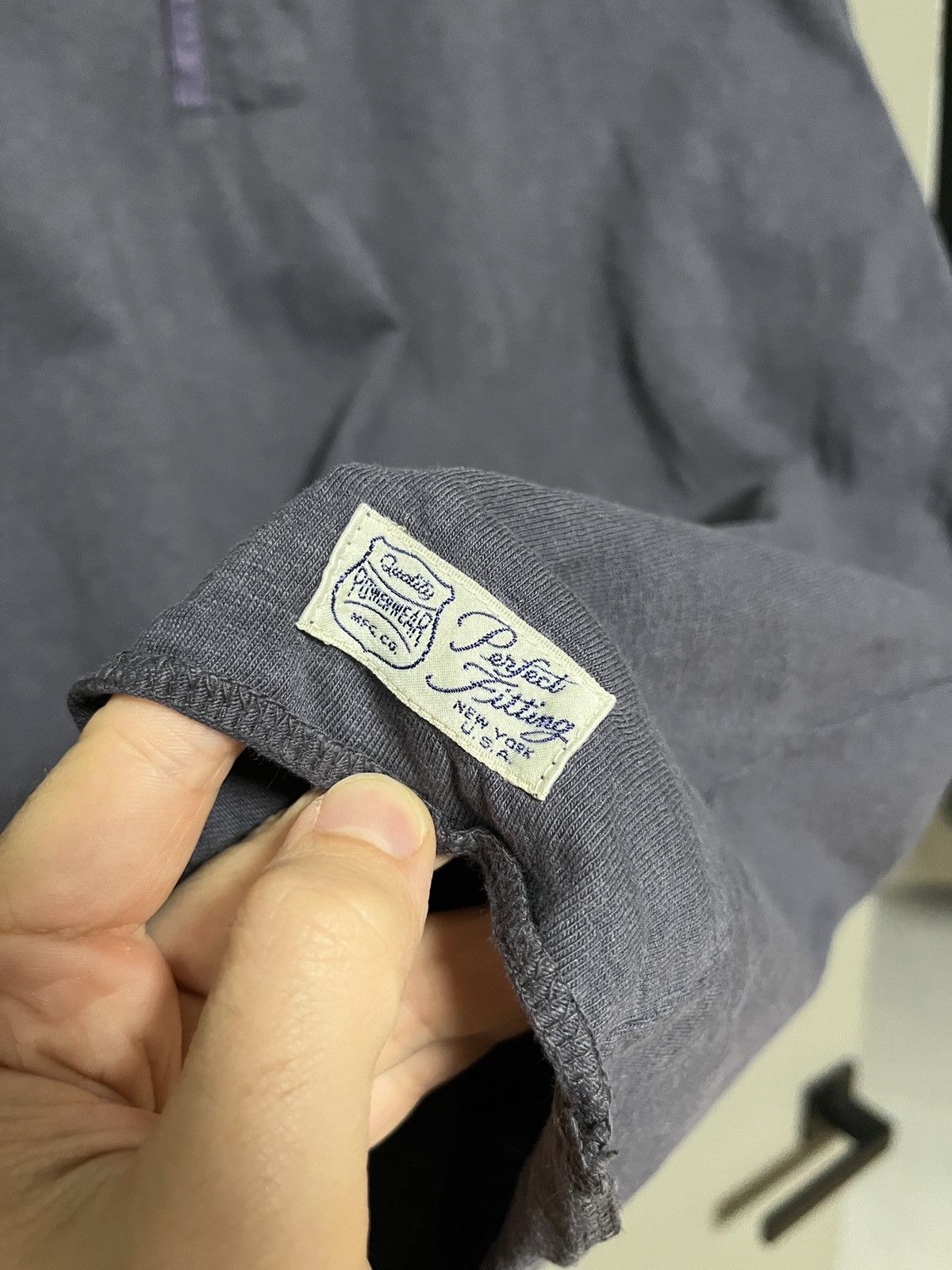 Freewheelers Freewheelers Power Wear Henley Navy/Purple T-shirt Size US L / EU 52-54 / 3 - 11 Thumbnail