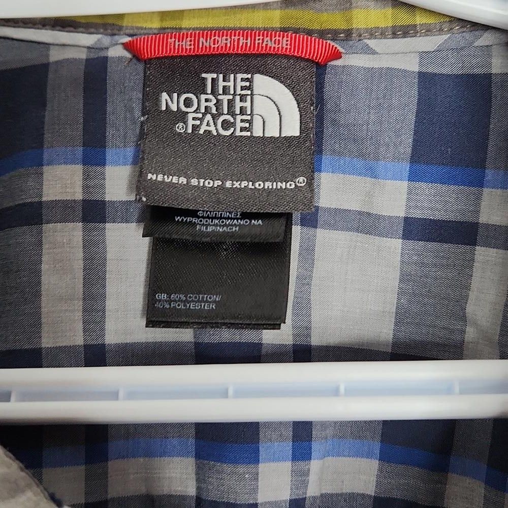 The North Face The North Face Short Sleeves Shirt Dark Blue Plaid Large Size 42R - 4 Thumbnail