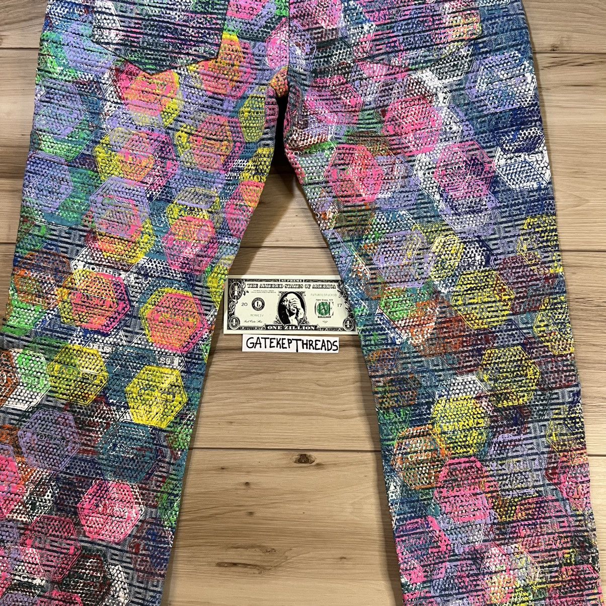 (B).Stroy × Givenchy 4G Monogram Paint Graphic Jeans Size US 33 - 18 Thumbnail