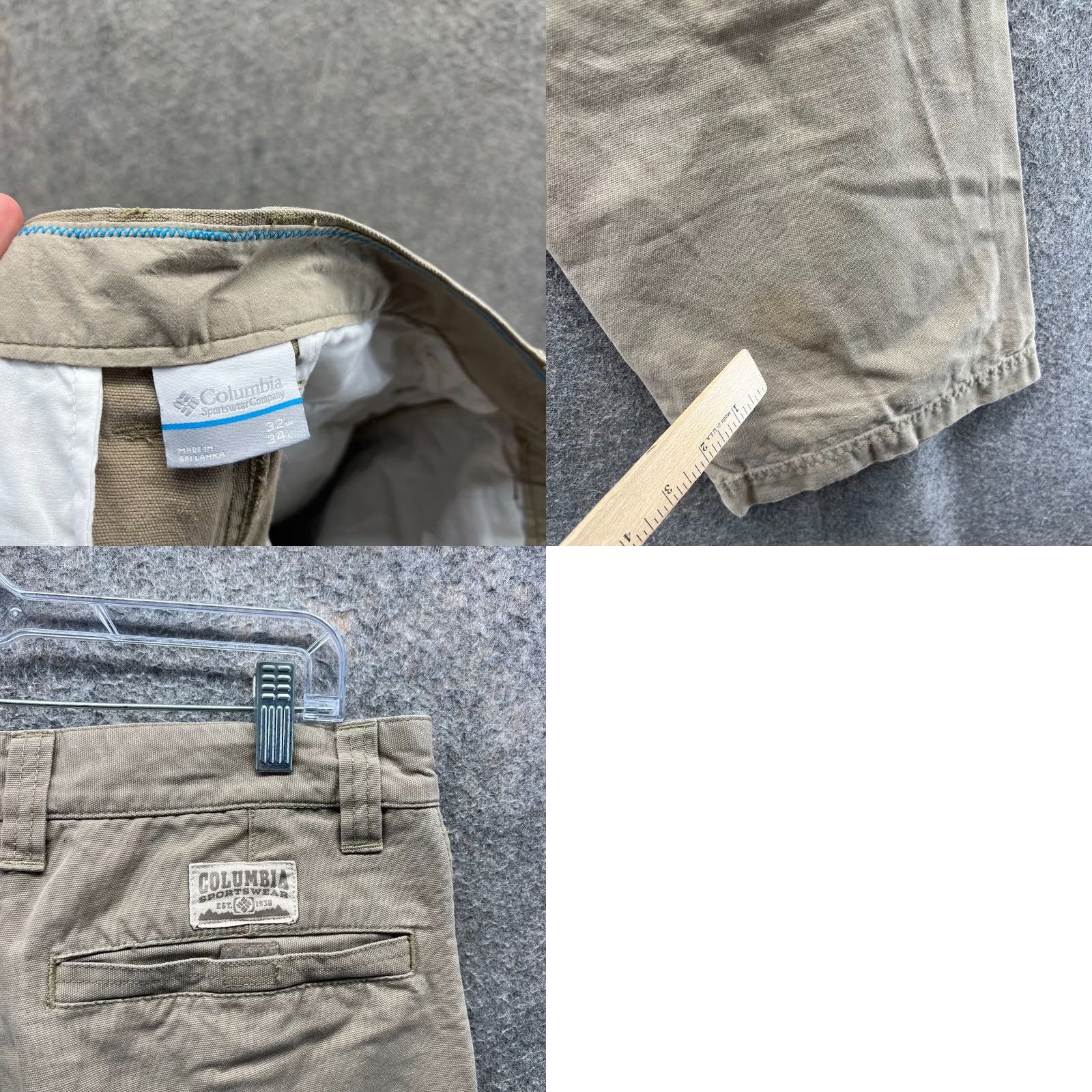 Vintage Columbia Pants Mens 32x34 Beige Cotton Blend Chino Regular Straight Pockets Vintage: No Size US 32 / EU 48 - 8 Thumbnail