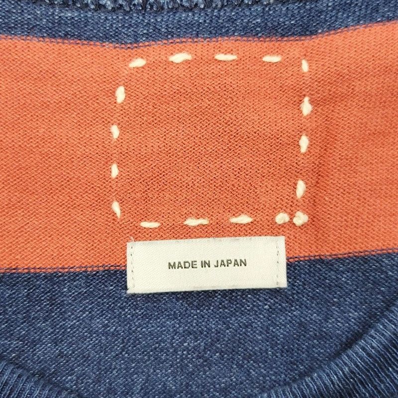 Visvim VISVIM SS BIG BORDER TEE T SHIRT indigo red stripe Size US L / EU 52-54 / 3 - 3 Thumbnail