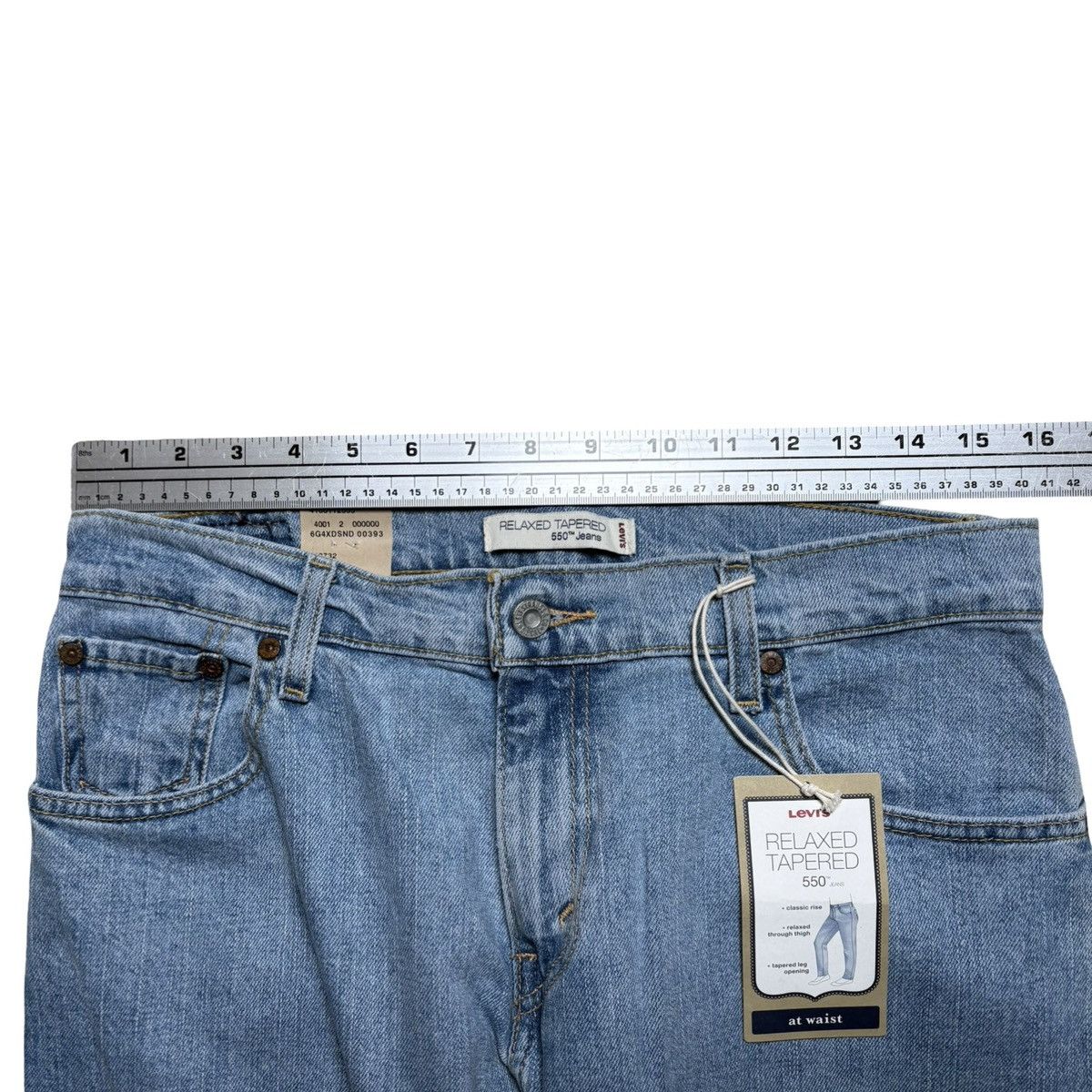 Levi's Vintage Y2K Levi's 550 Relaxed Tapered Light Wash Jeans 10 Size 32" / US 10 / IT 46 - 6 Thumbnail