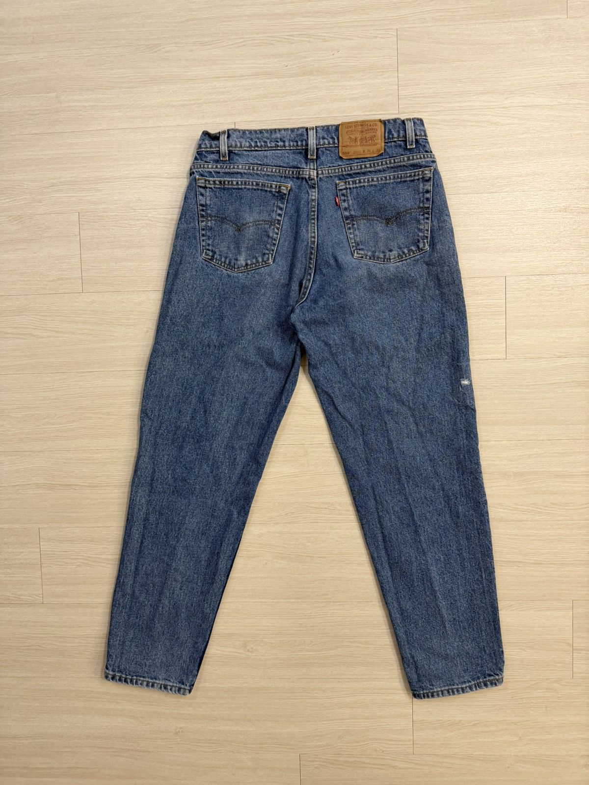 Levi's Vintage Clothing 90’s Levi’s Dark Wash 550 Relaxed Fit Tapered Leg Jeans Size US 36 / EU 52 - 3 Thumbnail
