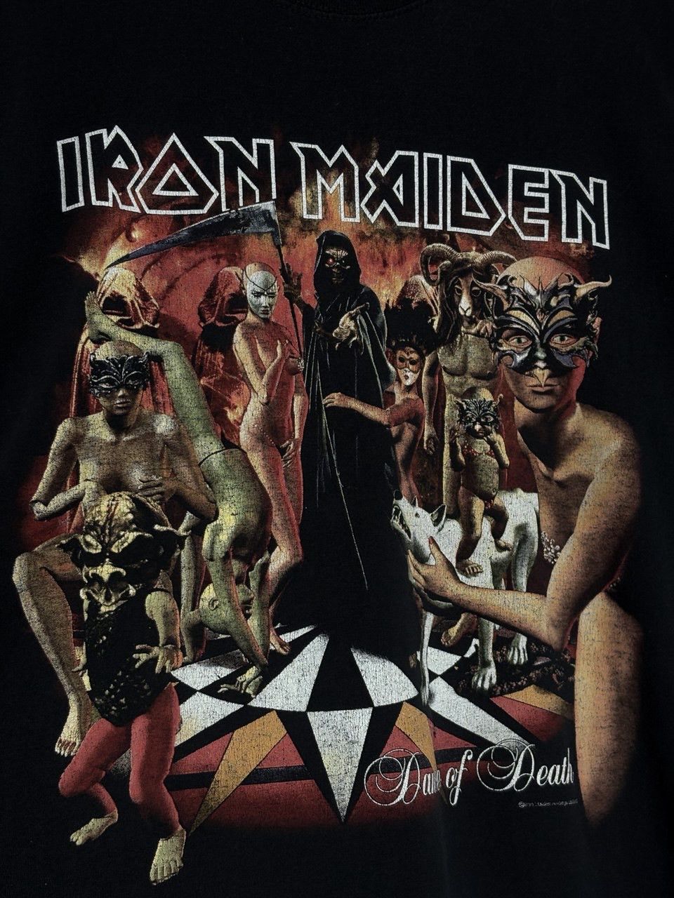 Iron Maiden Vintage 2003 Iron Maiden Dance of Death Black T-shirt Size US XL / EU 56 / 4 - 3 Thumbnail