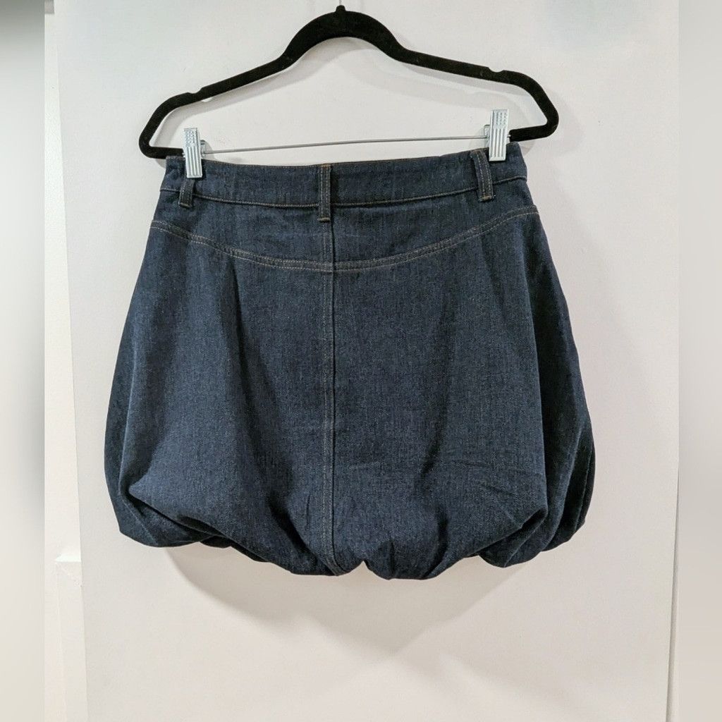 Pieces Uniques Pieces Indigo Denim Bubble Hem Mini Skirt Size 28" / US 6 / IT 42 - 5 Thumbnail