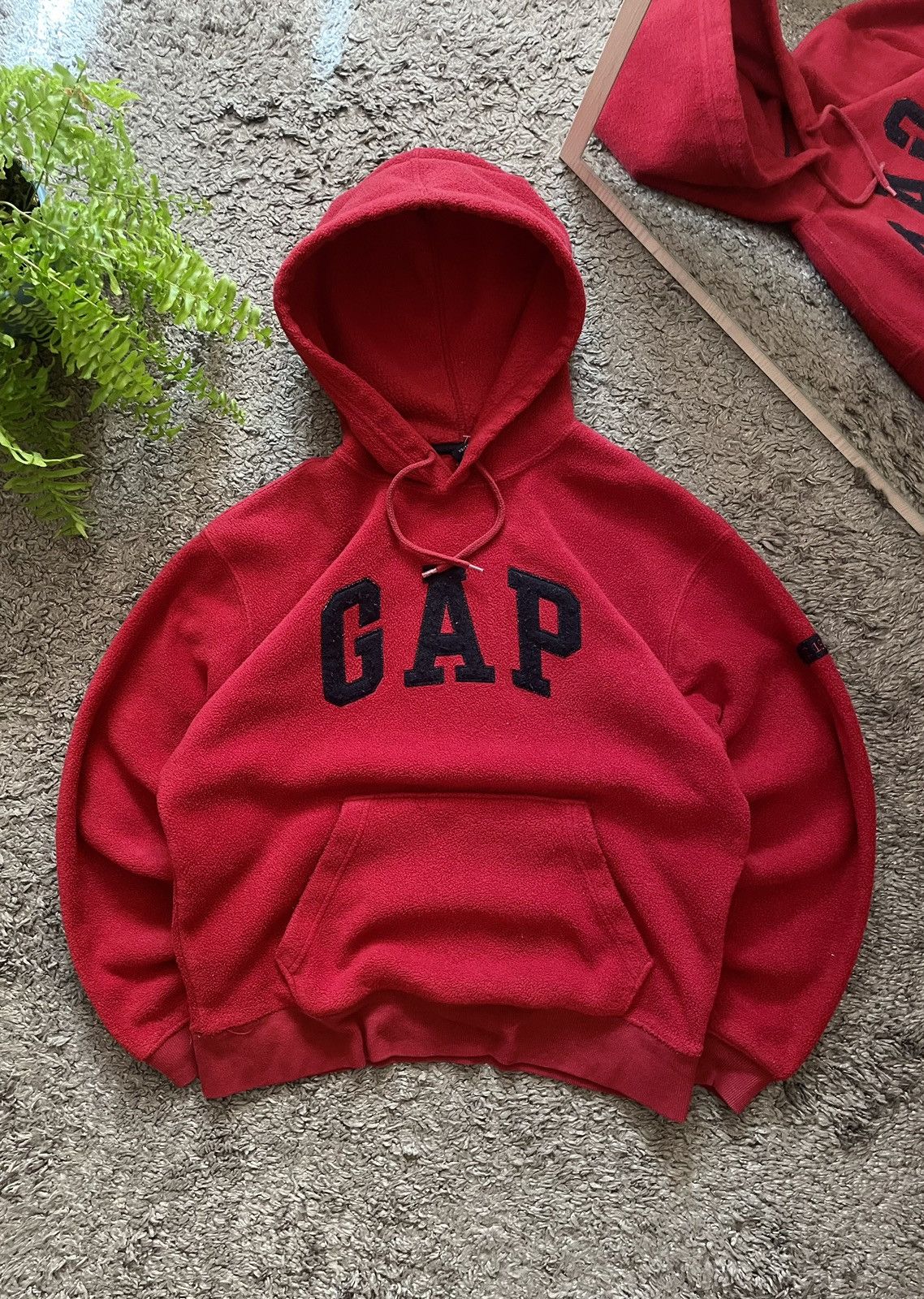 Gap × Vintage 00s Gap Teddy-Hoodie Fleece Streetwear Vintage Big Logo Rare Size US S / EU 44-46 / 1 - 1 Thumbnail