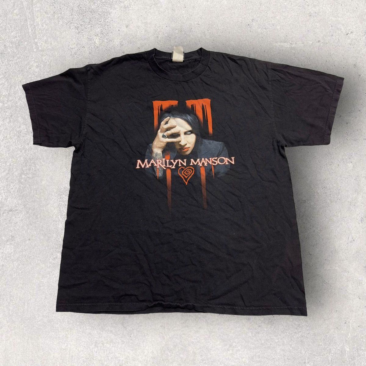 image of Band Tees x Giant Marilyn Manson Tee in Black, Men's (Size XL)