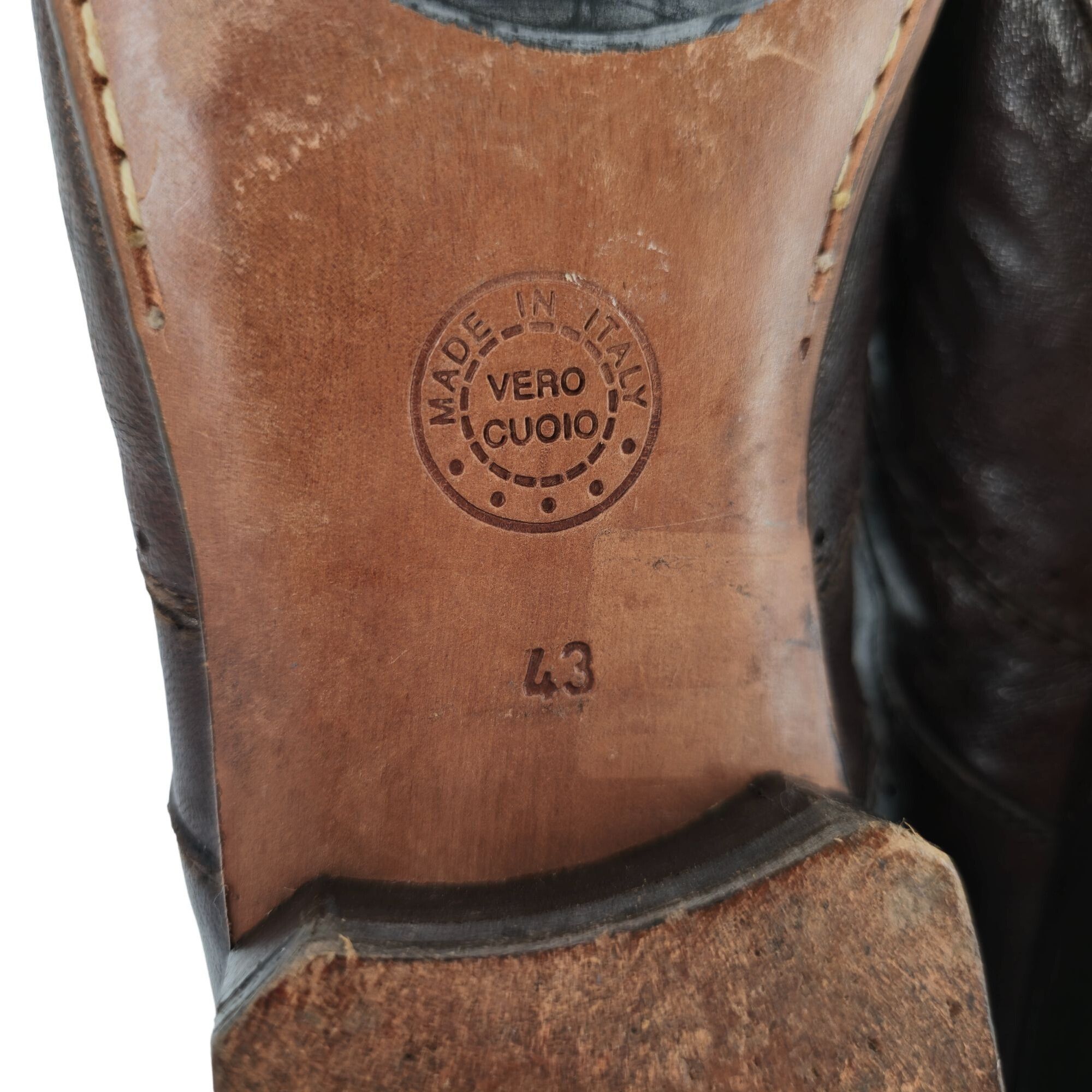 Other Italy Vito Della Mora Men Size 10 Unique Dark Brown Leather Size US 10 / EU 43 - 11 Thumbnail