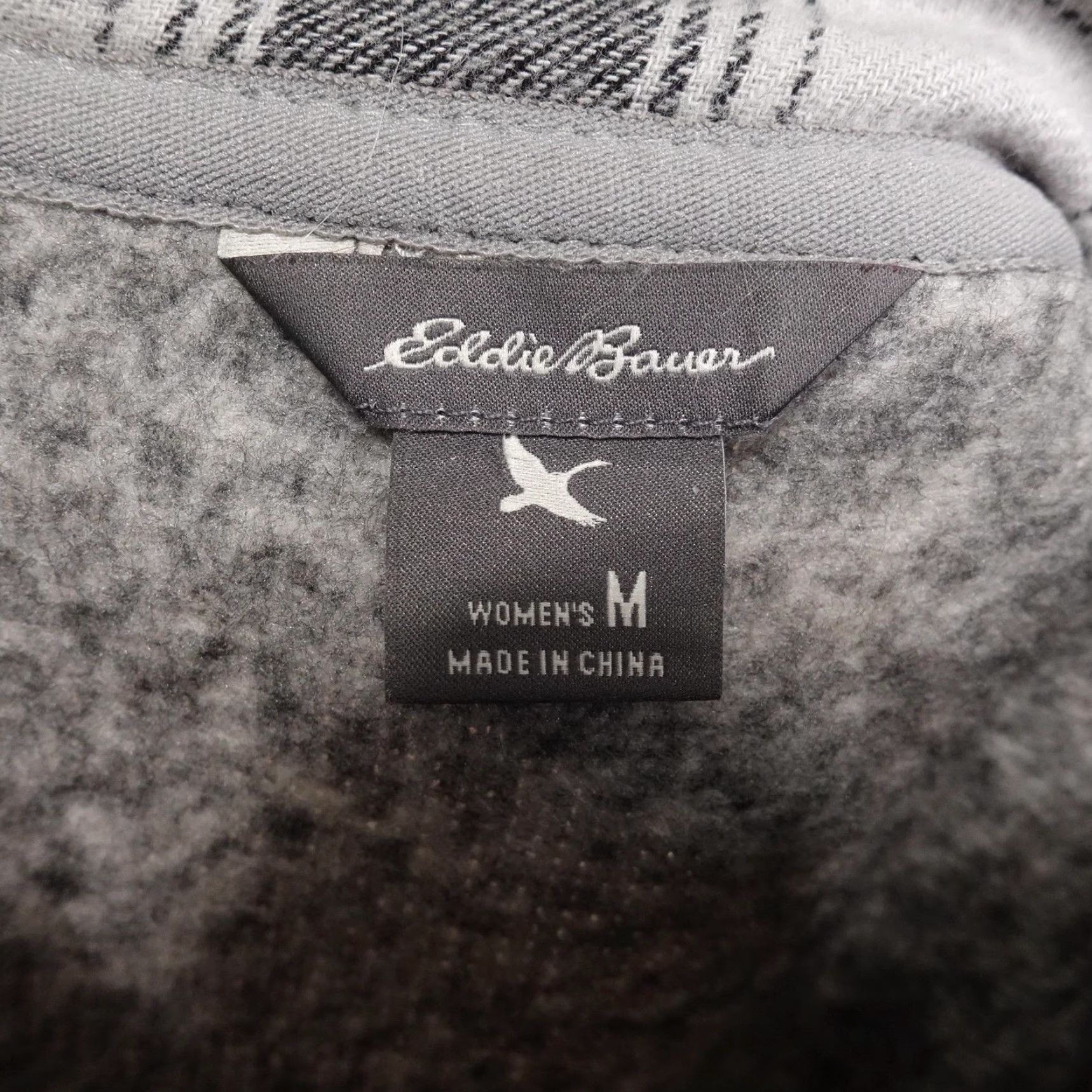 Eddie Bauer Eddie Bauer Womens M Gray 1/4 Zip Fleece Pullover Mock Neck Sweater Jacket Sweatshirt Size M / US 6-8 / IT 42-44 - 6 Thumbnail
