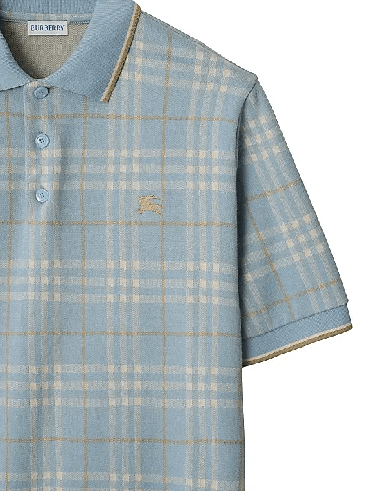 Burberry os11x1225 Checked Cotton Polo Shirt in Multicolor Size US M / EU 48-50 / 2 - 5 Thumbnail