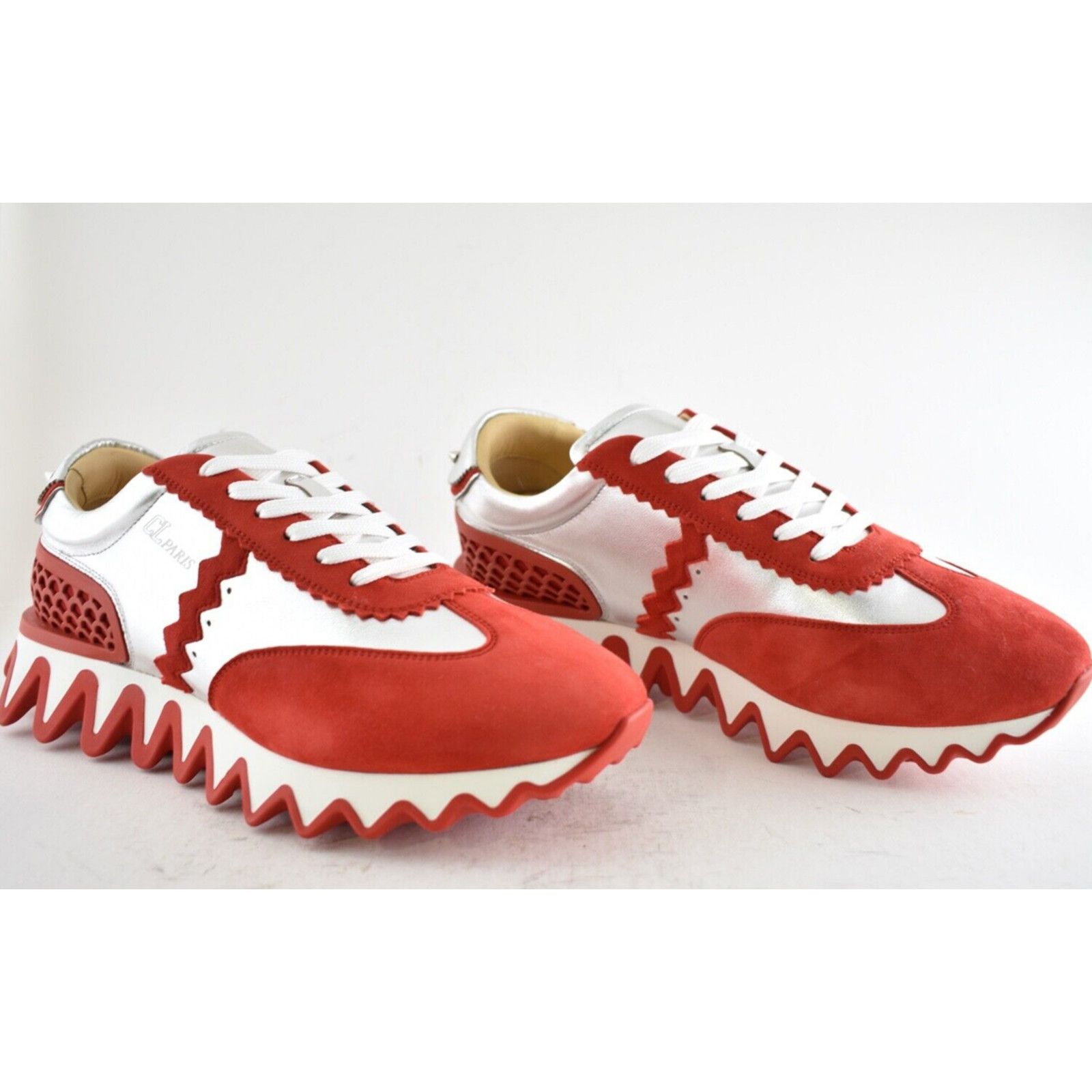Christian Louboutin Christian Louboutin Mens Loubishark Flat Red Silver Platform Size US 13 / EU 46 - 4 Thumbnail