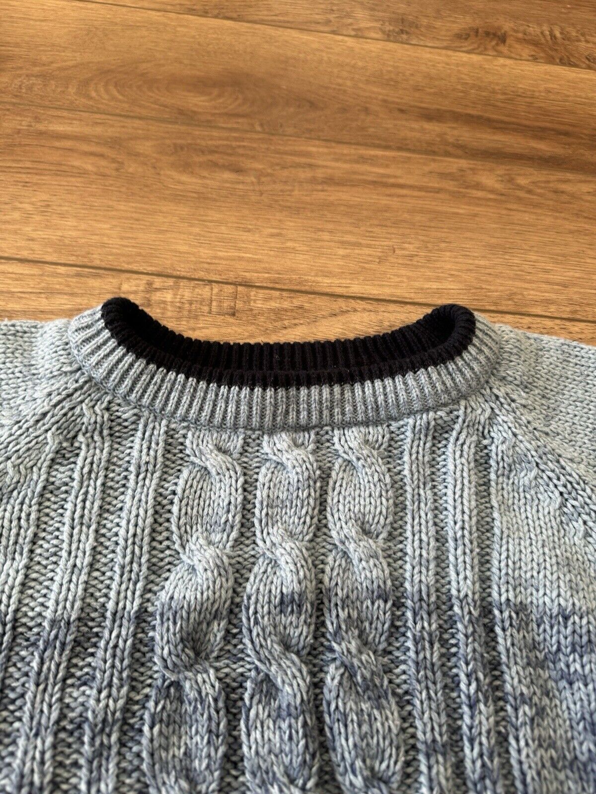 Vintage Vintage 90s Graphix Blue Knit Sweater Size US L / EU 52-54 / 3 - 3 Thumbnail