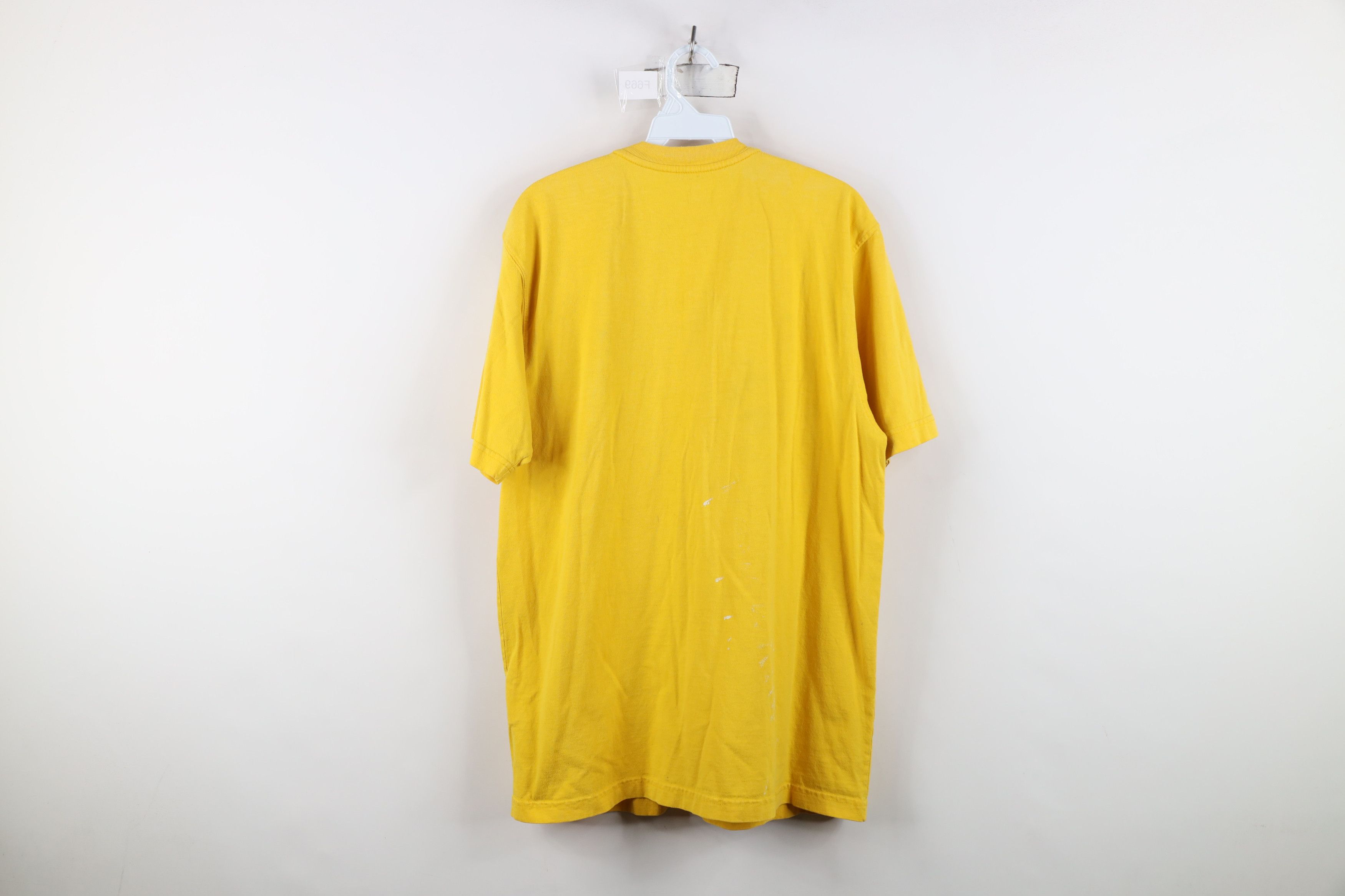 Carhartt Vintage Carhartt Spell Out Henley T-Shirt Cotton Yellow Size US M / EU 48-50 / 2 - 13 Thumbnail