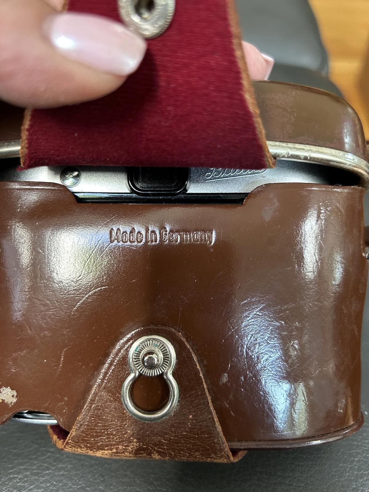 Vintage Balda camera and Leather Camera Case - Brown