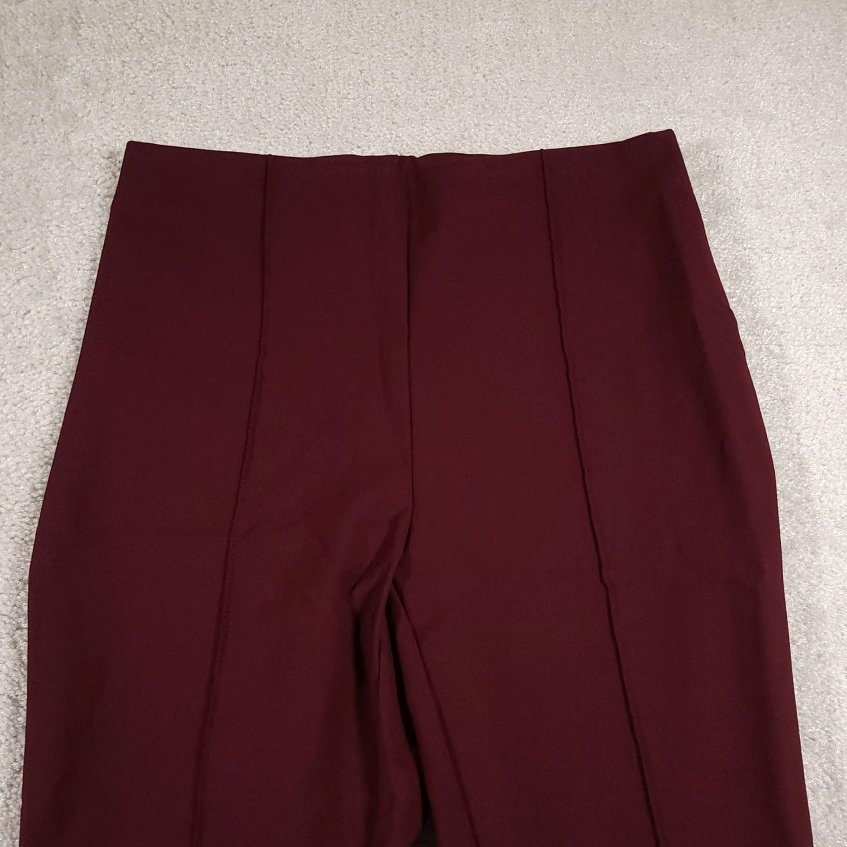 Nicole Miller Nicole Miller Pants Womens Small Burgundy High Rise Slim Stretch Dress Workwear Size 28" / US 6 / IT 42 - 3 Thumbnail