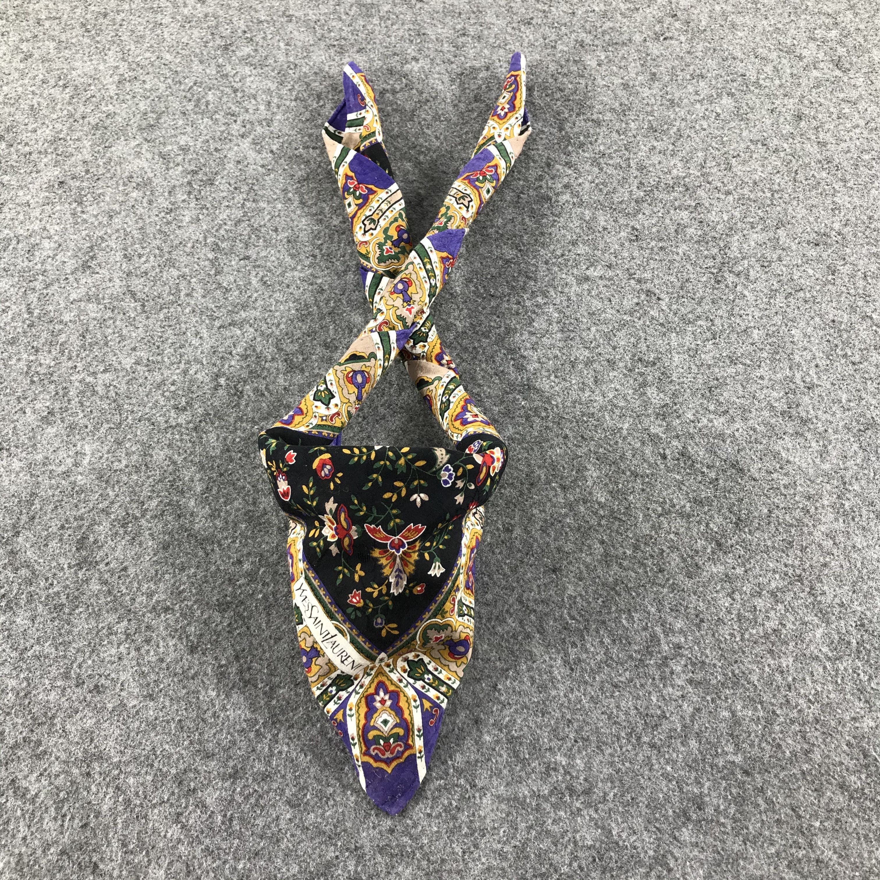 Yves Saint Laurent Yves Saint Laurent Handkerchief Bandana Neckerchief H373 Size ONE SIZE - 2 Thumbnail