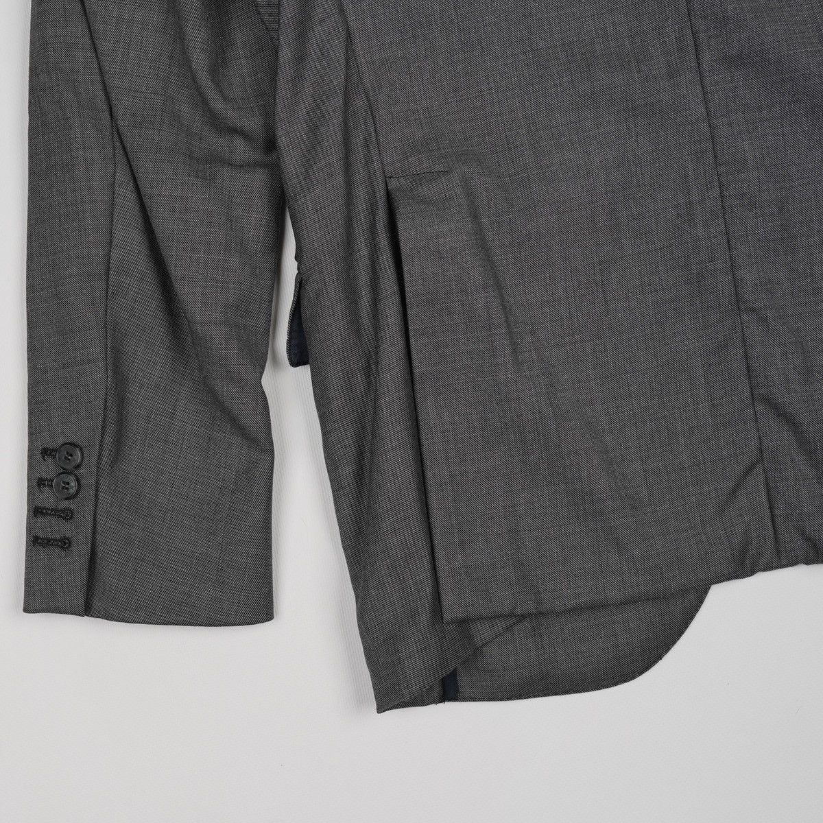 Hackett × Loro Piana Hackett Loro Piana Suit Grey Blazer Jacket Size 38R - 13 Thumbnail