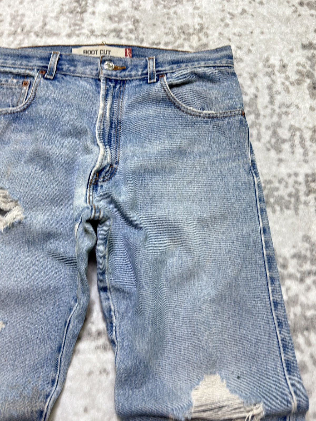 Levi's Levi’s 517 Y2K Distressed Narrow Bootcut Jeans Altered Fit Size US 32 / EU 48 - 5 Thumbnail