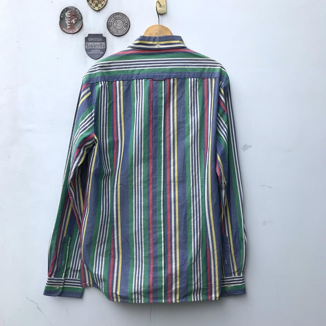 Brutus × Other UK Vintage Brutus Trimfit London the Candy Stripe Oxford Colar Size US XL / EU 56 / 4 - 17 Thumbnail