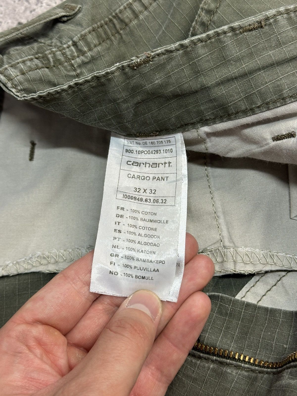 Carhartt × Vintage Vintage Carhartt Cargo Distressed Pants Faded Khaki Y2K Size US 32 / EU 48 - 9 Thumbnail
