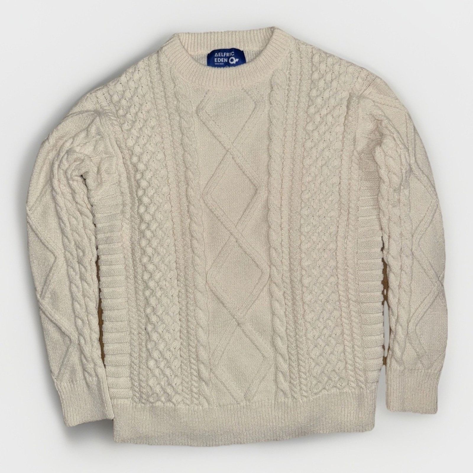 Aelfric Eden Cable Knit Sweater Cream M Chunky Pullover