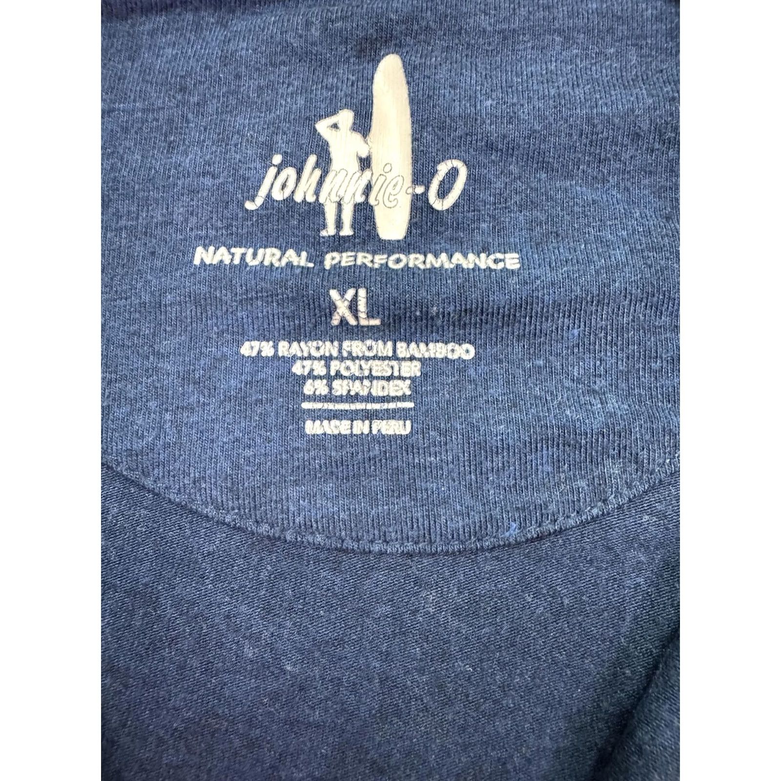 johnnie-O Johnnie-O Sweater Mens XL Blue Bamboo Performance Pullover Quarter Zip Natural Size US XL / EU 56 / 4 - 6 Thumbnail
