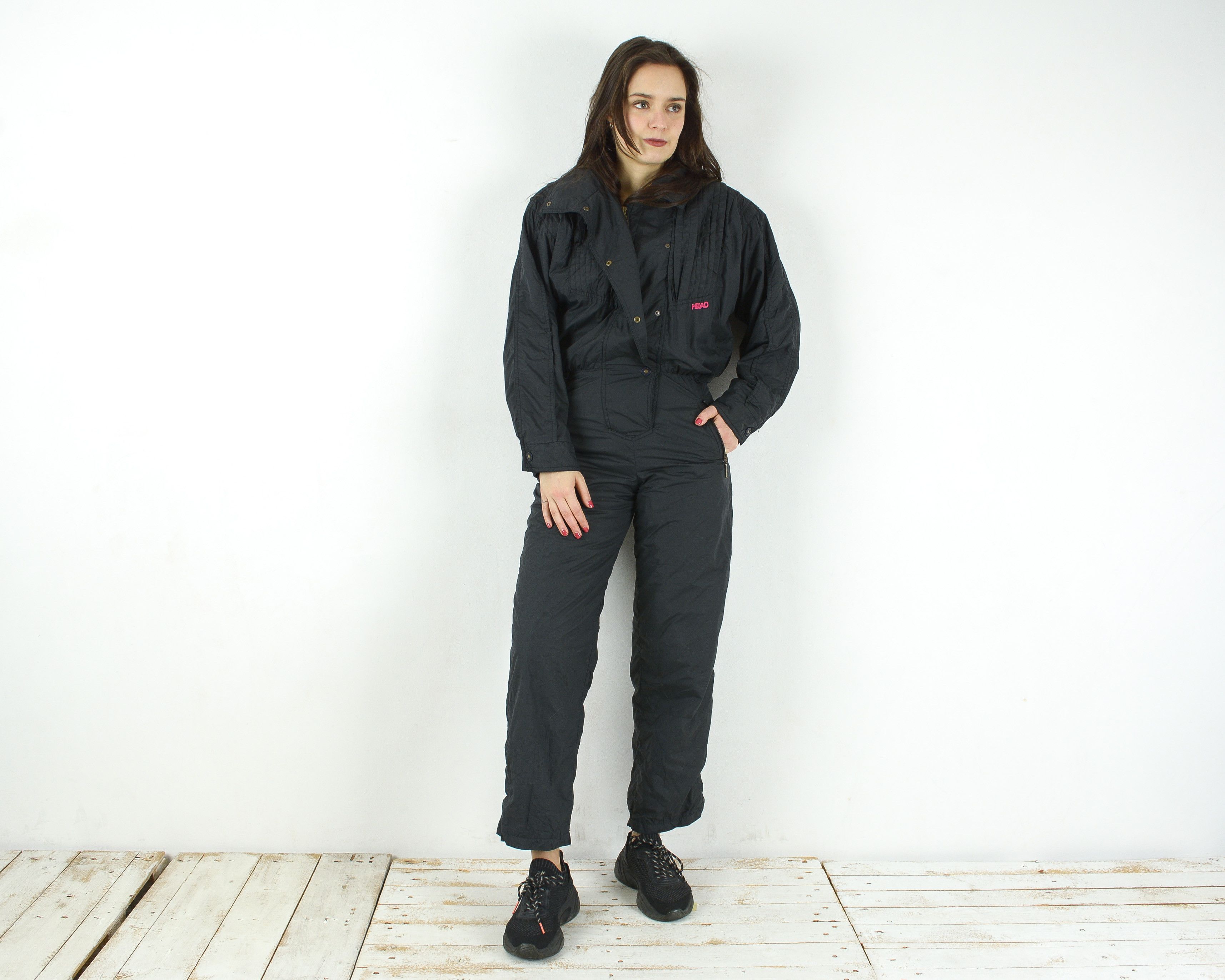 HEAD S Ski Suit EU 34 Jumpsuit Overalls Padded Coveralls 80s