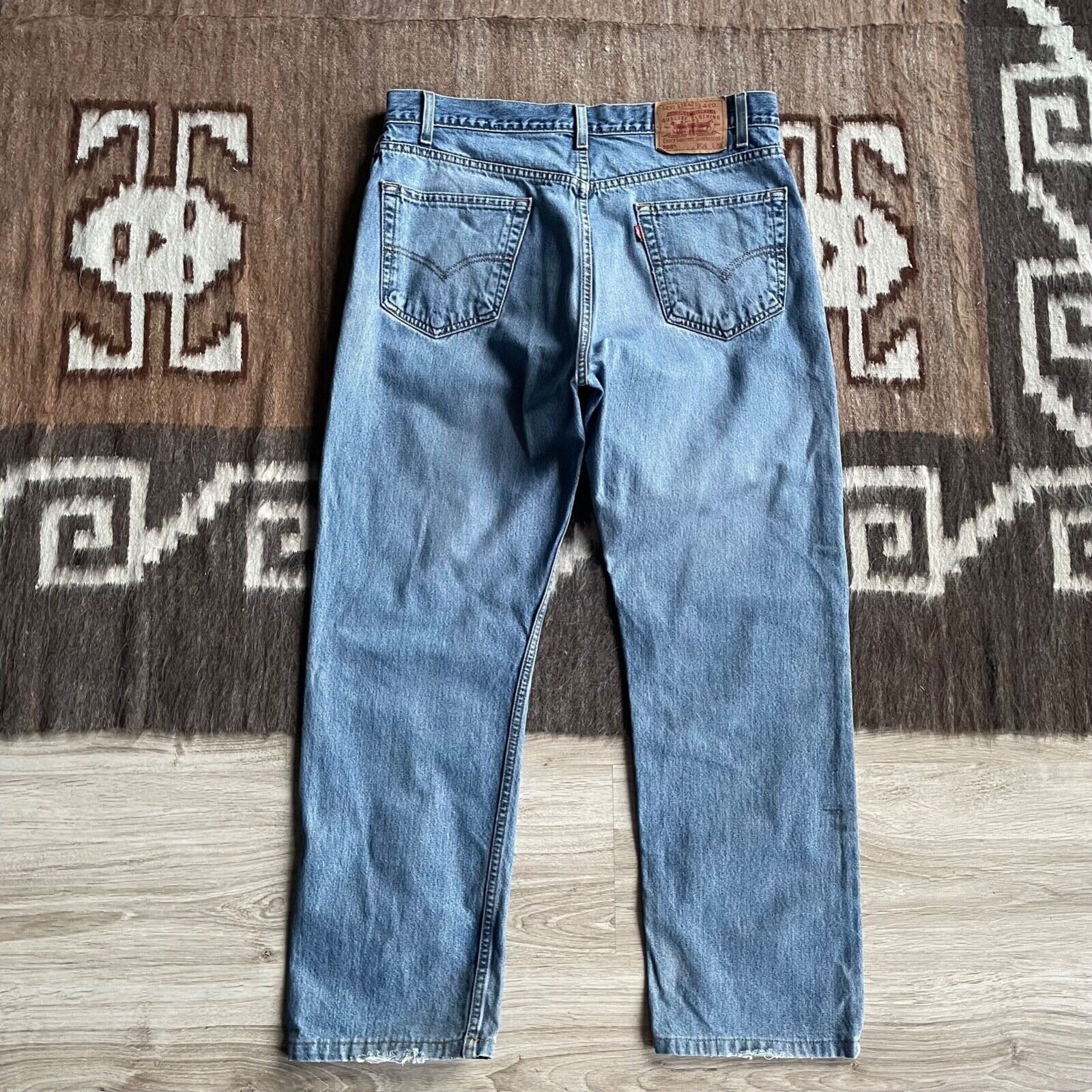 Jean Levi's 505 Vintage Regular Straight Denim Jeans 8183AC Size US 36 / EU 52 - 2 Thumbnail