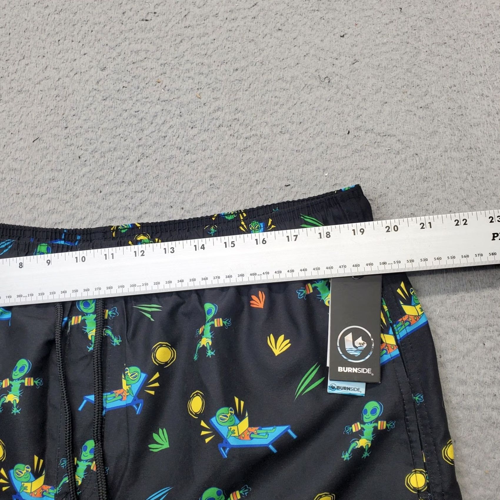 Burnside Burnside Mens Swim Trunk Shorts XXL Multicolor Alien Print Stretch Drawstring Trunks Size US 39 - 5 Thumbnail
