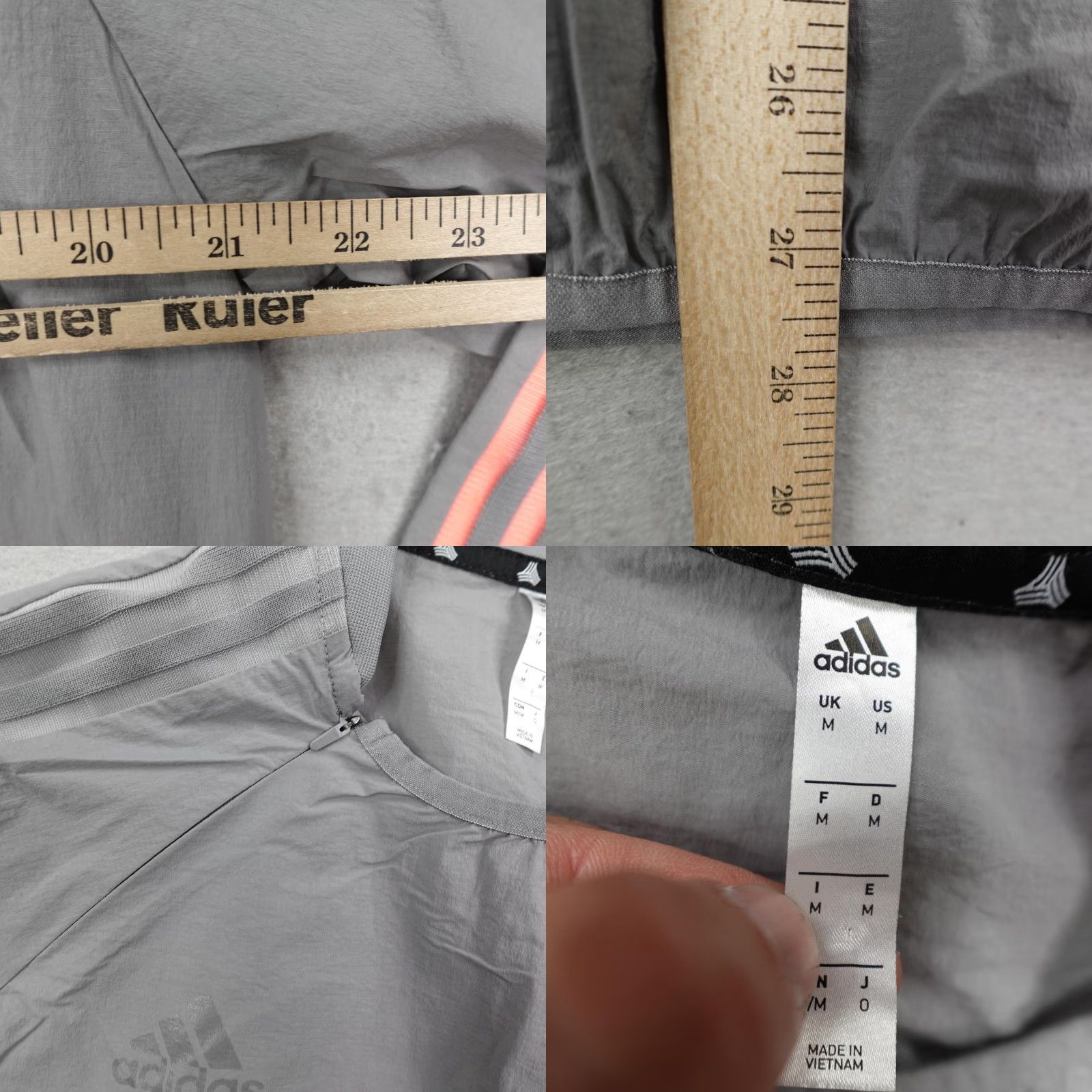 Adidas Adidas Jacket Medium Gray Tan Tech Advanced Soccer Pullover Windbreaker Lightweight Mens M Gray Windproof 1/4 Zip Size US M / EU 48-50 / 2 - 8 Thumbnail