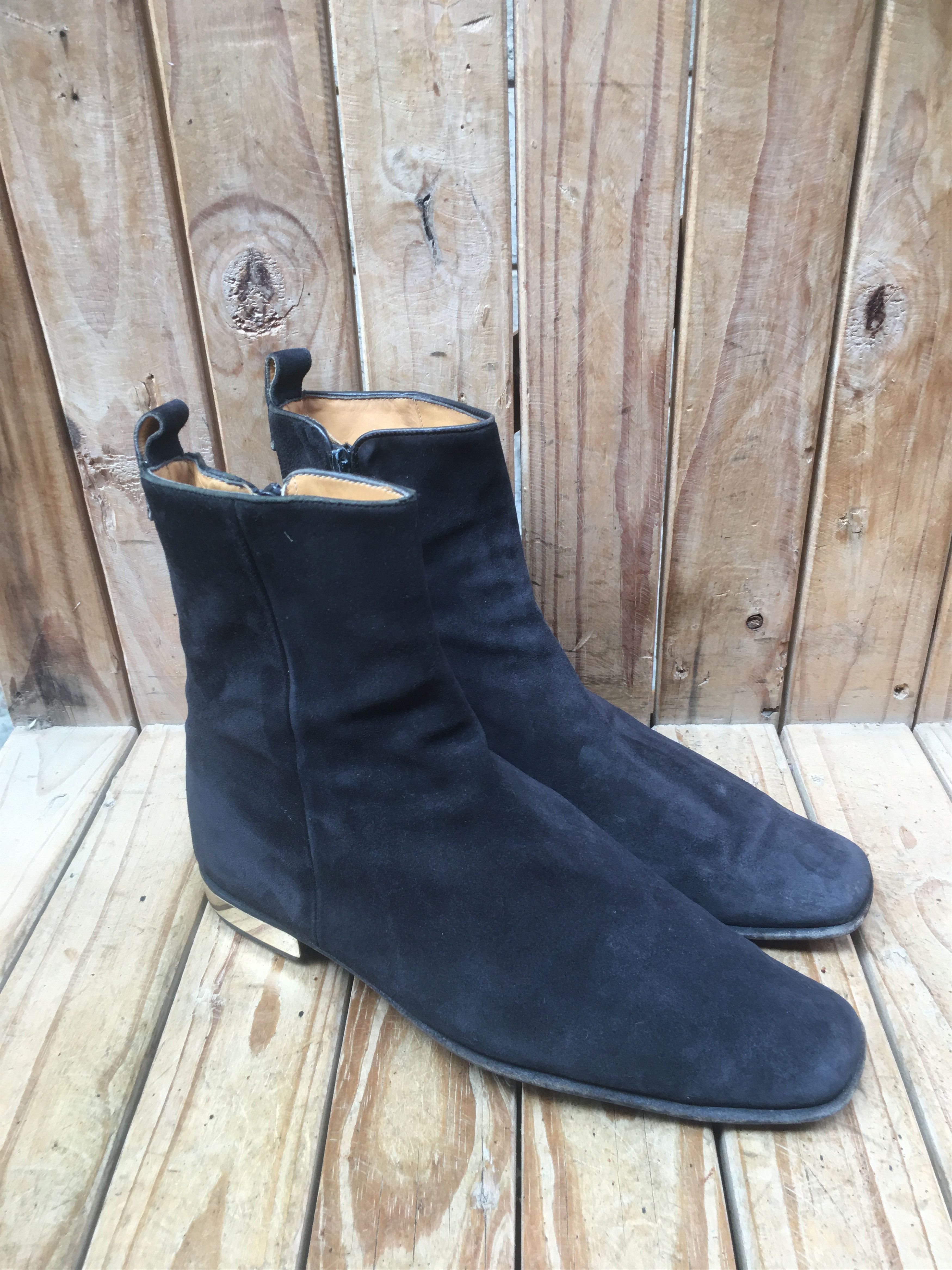 Valentino valentino garavani men's black suede leather boots EUR 43 Size US 10 / EU 43 - 4 Thumbnail