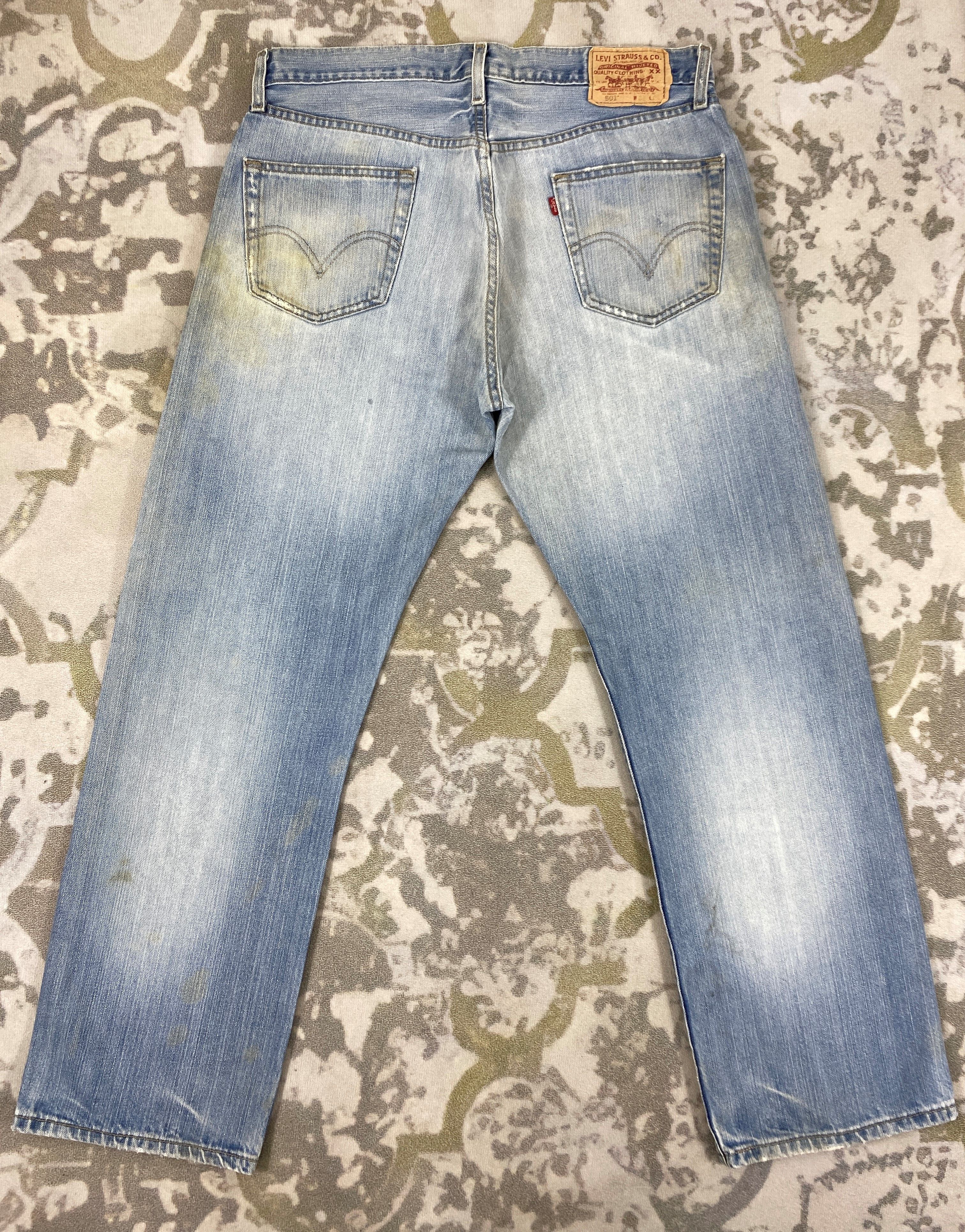 Levi's Light Blue Wash Vintage Levi's 501 35x30.5 Denim -JN1603 Size US 35 - 2 Thumbnail