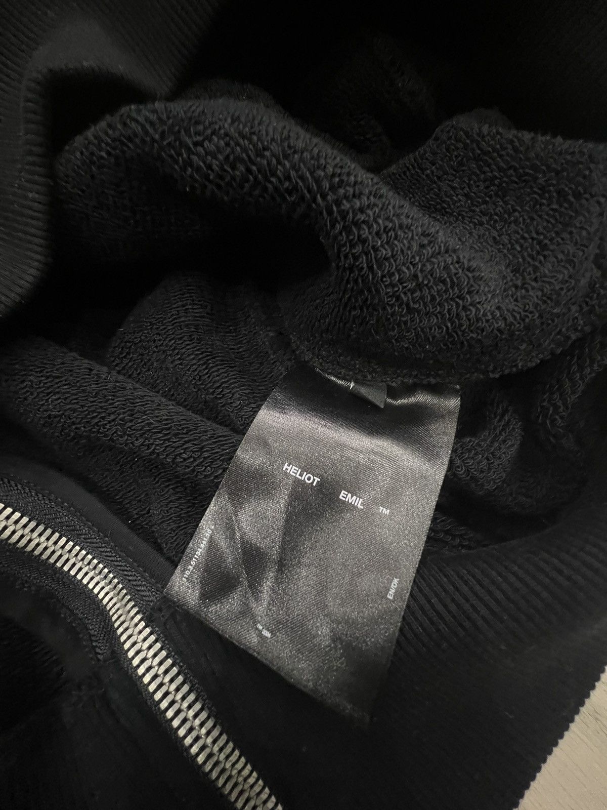 Heliot Emil HELIOT EMIL Black Sequence Zip Hoodie Size US L / EU 52-54 / 3 - 7 Thumbnail