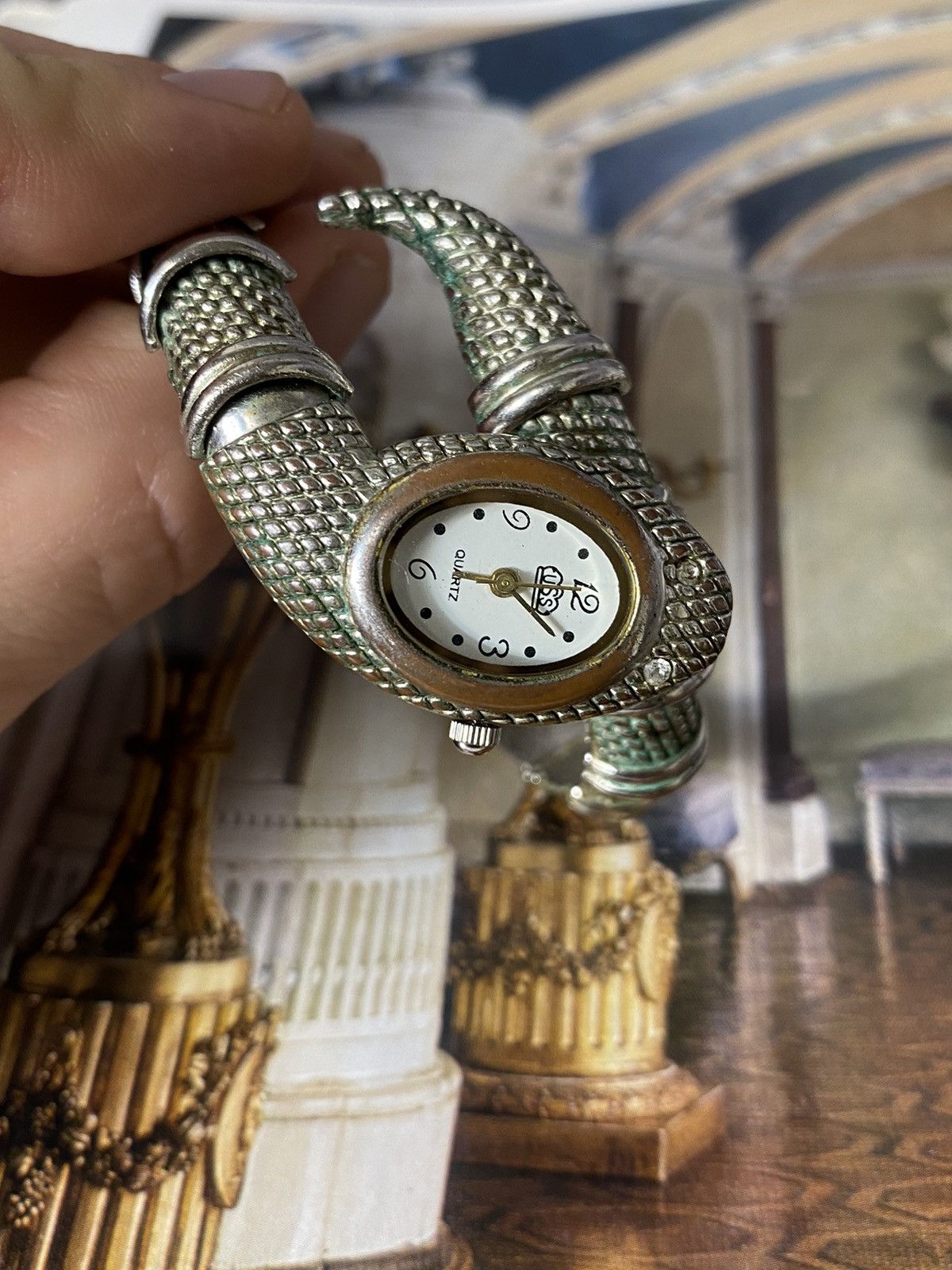Jewelry Vintage Snake Coil Watch Bracelet Rare Size ONE SIZE - 11 Thumbnail
