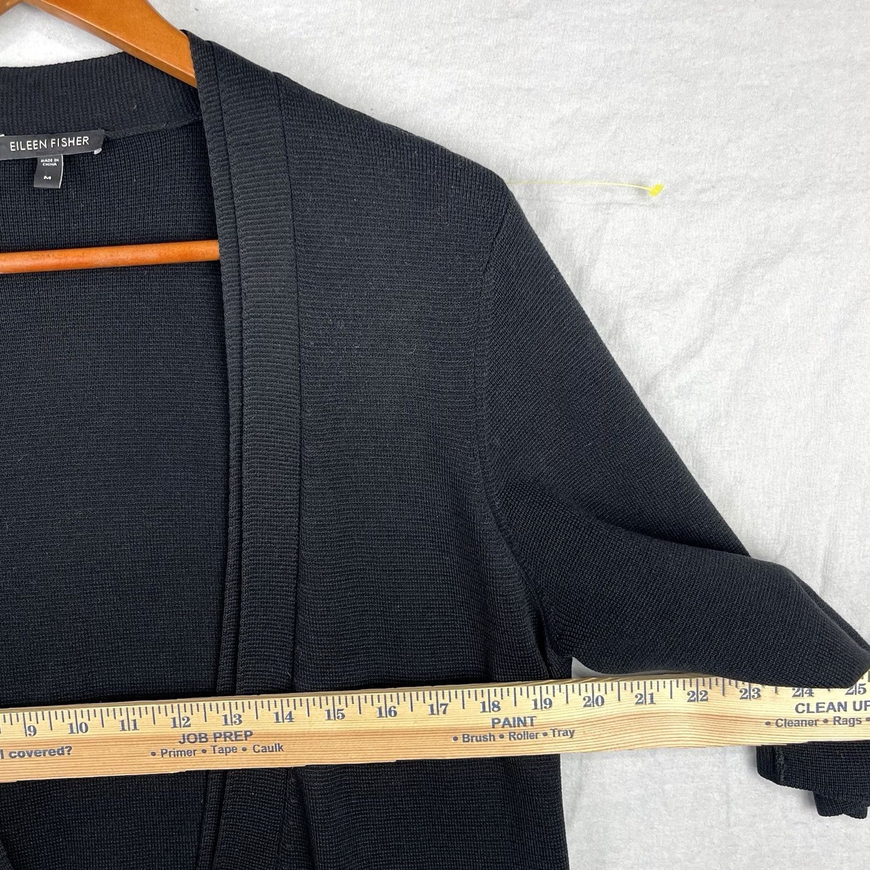 Eileen Fisher Eileen Fisher Sweater Women Medium Cardigan Open Cotton Silk Blend Black Knit Mens Ladies Womens Size M / US 6-8 / IT 42-44 - 7 Thumbnail