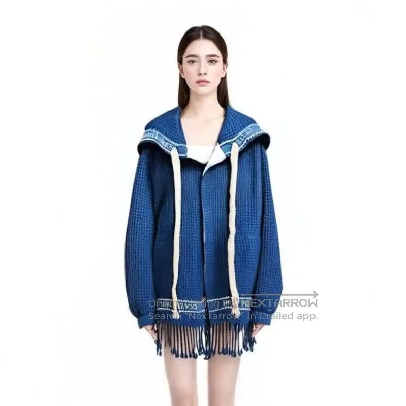 Loewe Loewe Blue Check Long Sleeve Cardigan . Size XL / US 12-14 / IT 48-50 - 1 Thumbnail