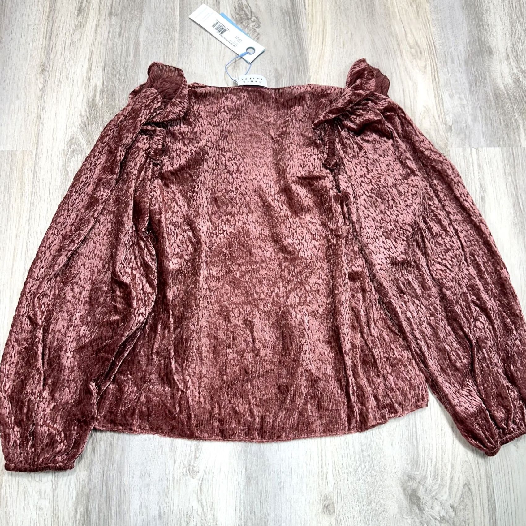 Tanya Taylor Tanya Taylor Blouse Shirt V-Neck Ruffle Pink XS NWT Designer Women Regular Long Sleeve Blouse Size XS / US 0-2 / IT 36-38 - 3 Thumbnail