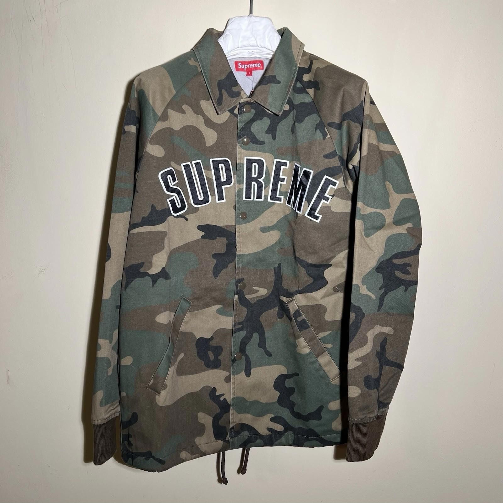 Supreme FW15 SUPREME Twill Coaches Jacket ARC Camo Size L Supreme FW15 SUPREME Twill Coaches Jacket ARC Camo Size L