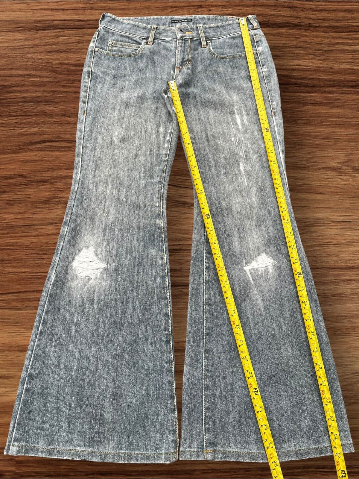 Japanese Brand Vintage Y2K Japanese Brand Distressed Bootcut Flare Jeans Size 27" / US 4 / IT 40 - 10 Thumbnail