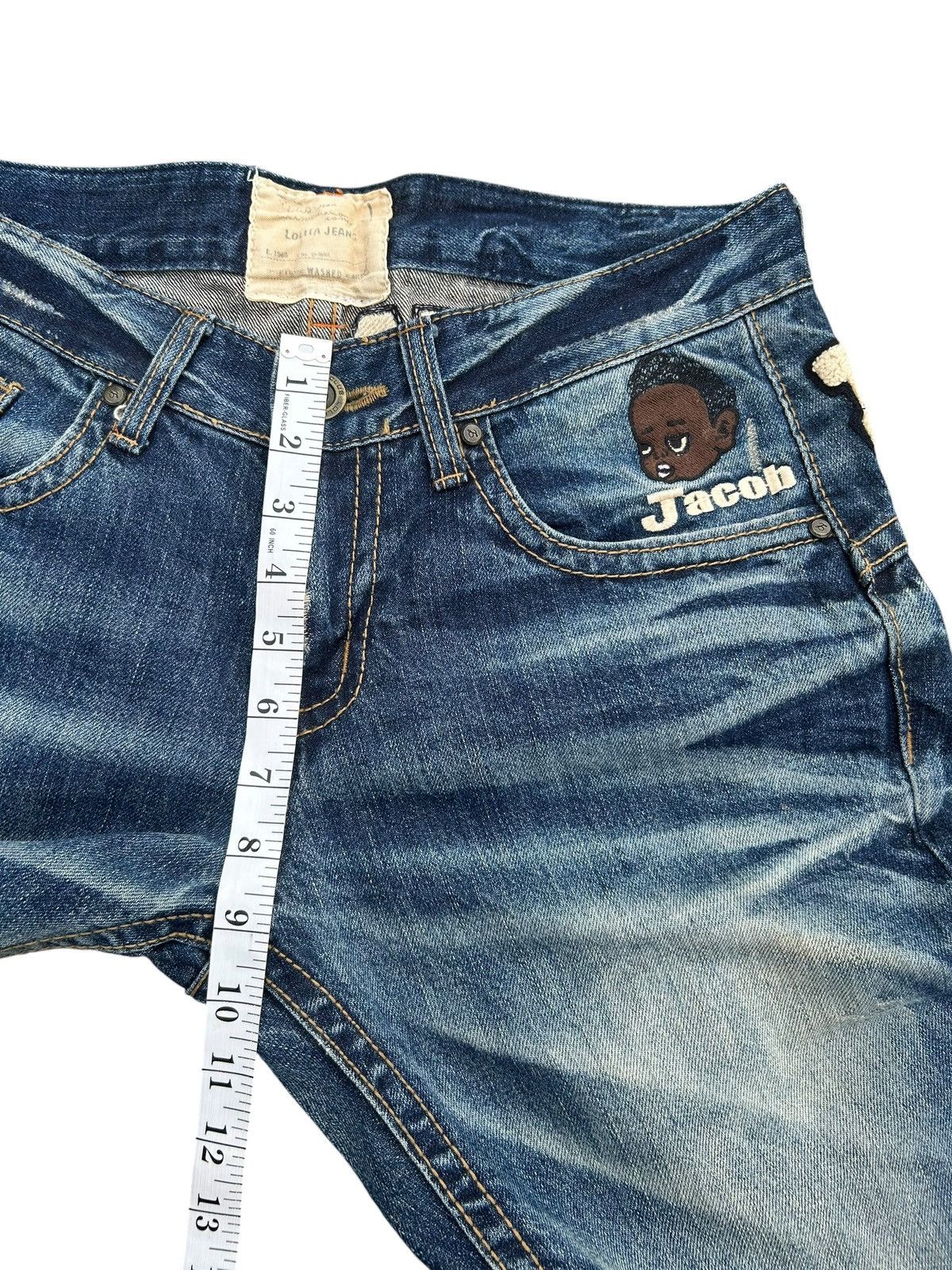 Kapital YOSHITOMO NARA LOLITA Exotic Vintage Distressed Denim Jeans Size US 33 - 19 Thumbnail