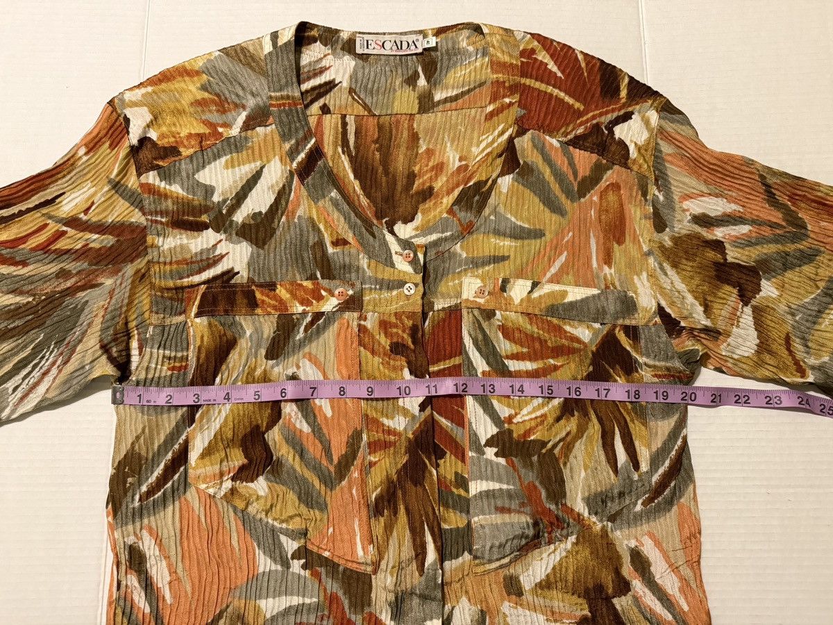 Escada Escada Vintage Silk Tropical Floral 2pc Skirt Set - 40 (Med) Size S / US 4 / IT 40 - 8 Thumbnail