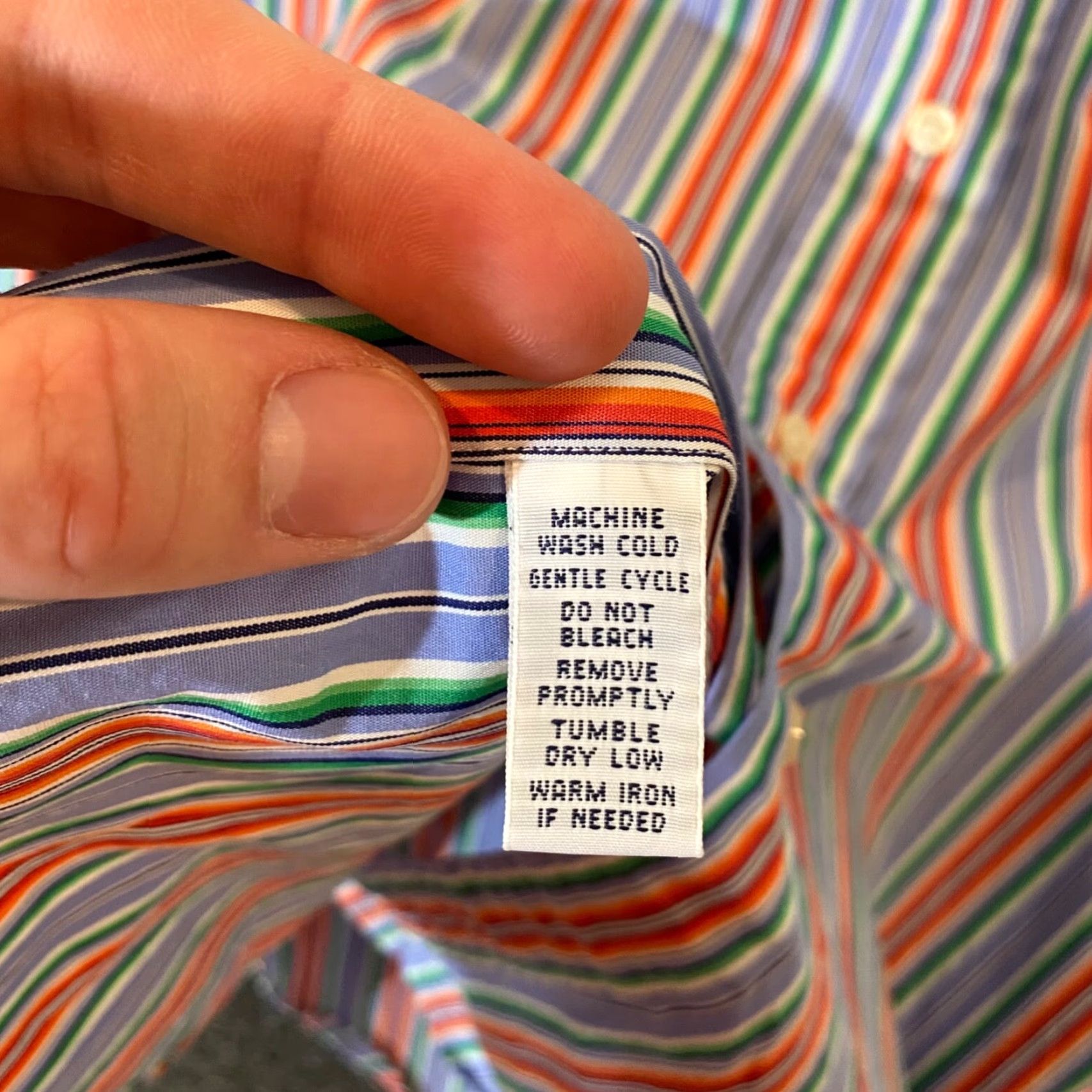 Ralph Lauren Ralph Lauren Shirt Mens Large Multicolor Striped Button Down Dress Top L/S Size US L / EU 52-54 / 3 - 7 Thumbnail