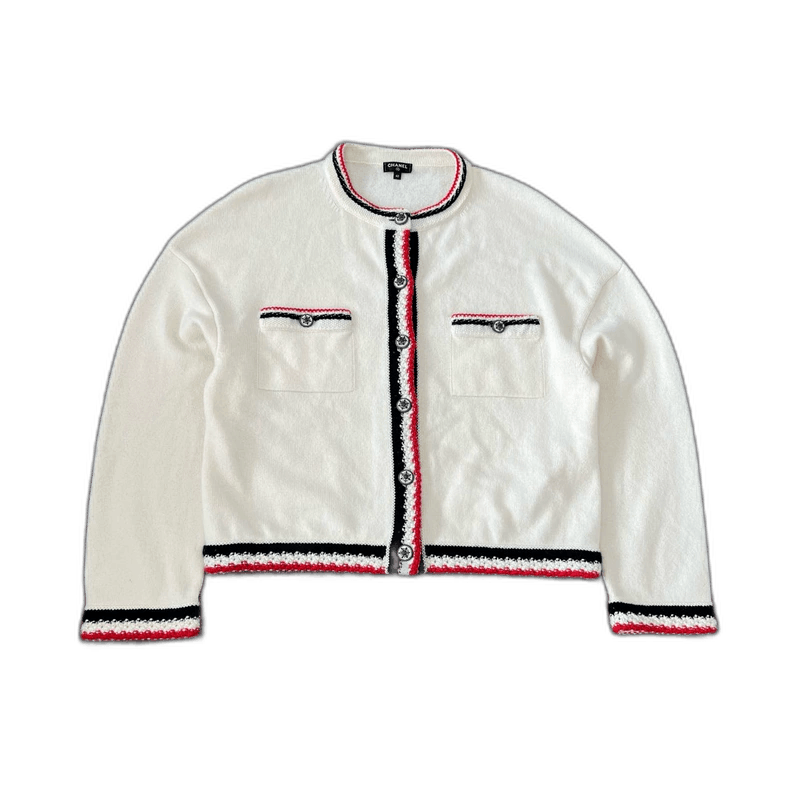 Chanel Chanel Cashmere Cardigan with Snowflakes -2505 Size US L / EU 52-54 / 3 - 1 Thumbnail