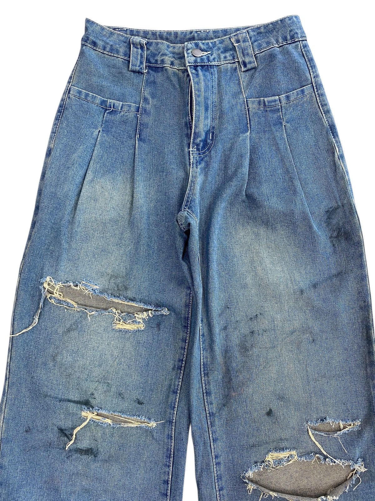 Other Dazy Distressed Hairy Leg Style Baggy Jeans Size US 27 - 2 Thumbnail