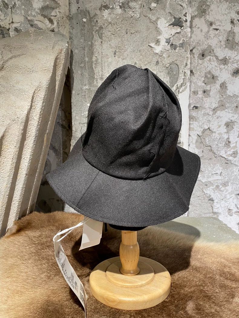 Y's Y's Wool brown destruction fringed top hat Size ONE SIZE - 3 Thumbnail