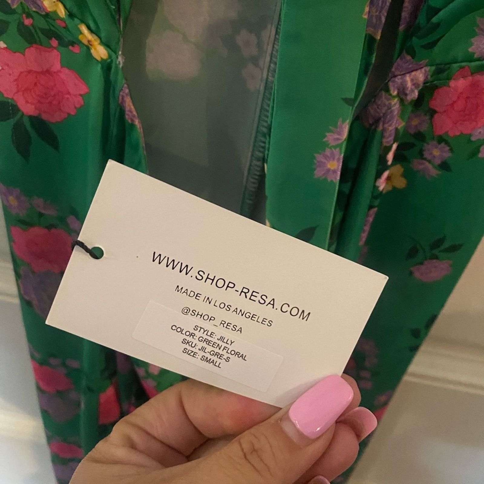 REVOLVE RESA Jilly Jumpsuit in Green Floral S Size 26" / US 2 / IT 38 - 7 Thumbnail