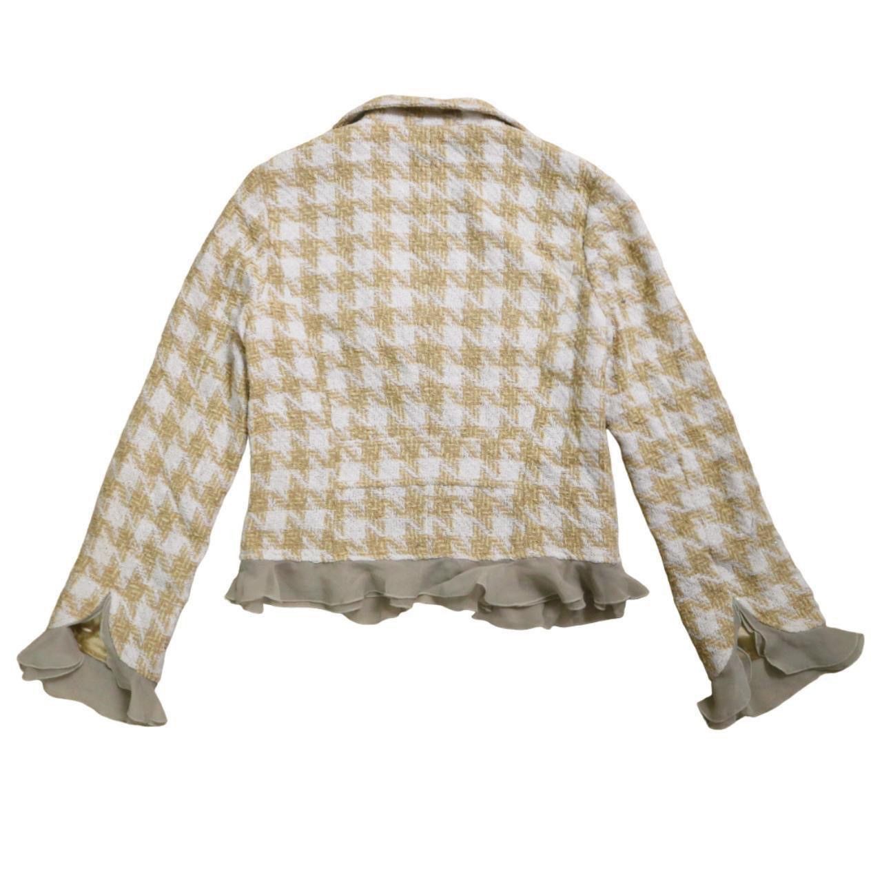 Japanese Brand × Vintage 00s NWT Vintage Plaid Tweed Blazer Jacket Size M / US 6-8 / IT 42-44 - 5 Thumbnail